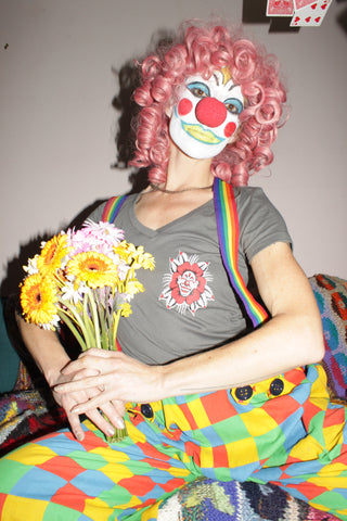 Cribbage Clown V-Neck Tee