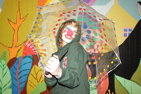 Cribbage Clown Green Pullover Hoodie
