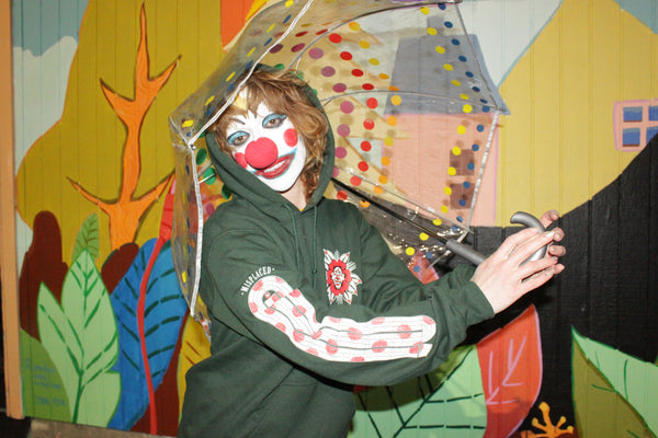 Cribbage Clown Green Pullover Hoodie