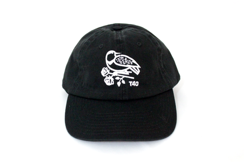 Unstructured 6-panel Black hat made in USA hand screen printed in partnership with Together 4 Oregon